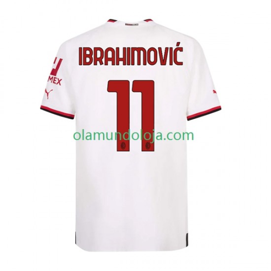 Camisola AC Milan Ibrahimović 11 Homem Equipamento Segundo 2022-2023 Manga Curta
